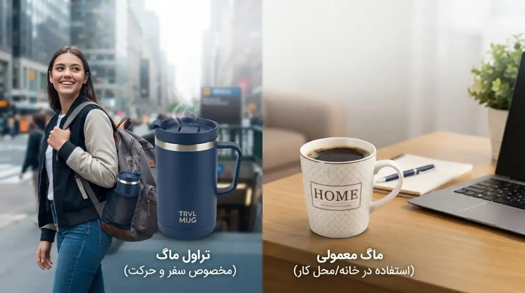 تراول ماگ چه تفاوتی با ماگ معمولی دارد؟